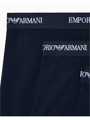 Pack 3 boxer Emporio Armani in cotone stretch blu in UOMO