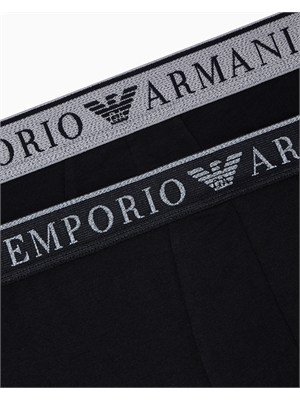 Pack 2 boxer Emporio Armani in cotone stretch nero in UOMO