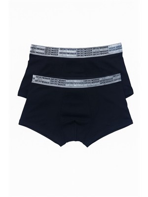 Emporio Armani Underwear – Pacco da 2 Boxer Uomo in cotone blu in UOMO