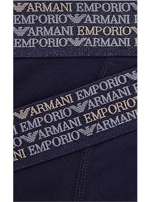 Emporio Armani Underwear – Pacco da 2 Boxer Uomo in cotone blu in UOMO
