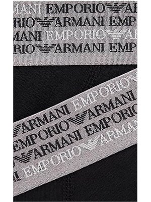 Emporio Armani Underwear – Pacco da 2 Slip Uomo in cotone nero in UOMO
