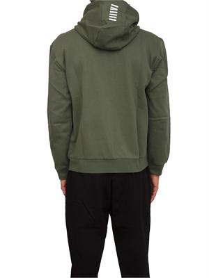 Tuta sportiva uomo EA7 Emporio Armani in cotone verde e nero in UOMO