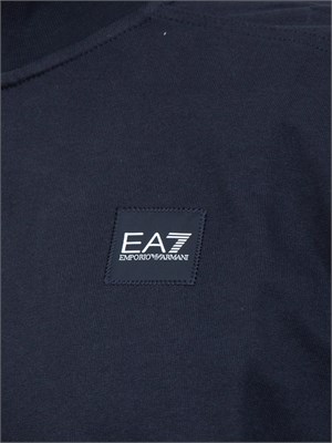 Tuta uomo EA7 Emporio Armani in cotone blu con logo dietro in UOMO