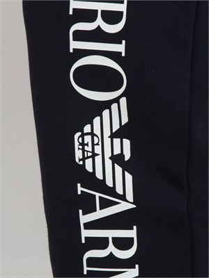 Pantaloni tuta uomo EA7 Emporio Armani in cotone blu con logo in UOMO