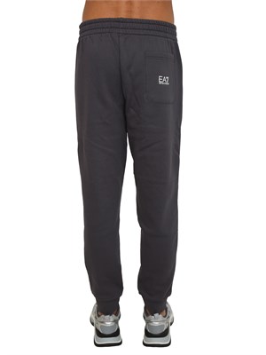 Pantaloni tuta uomo EA7 Emporio Armani in cotone grigio con logo in UOMO