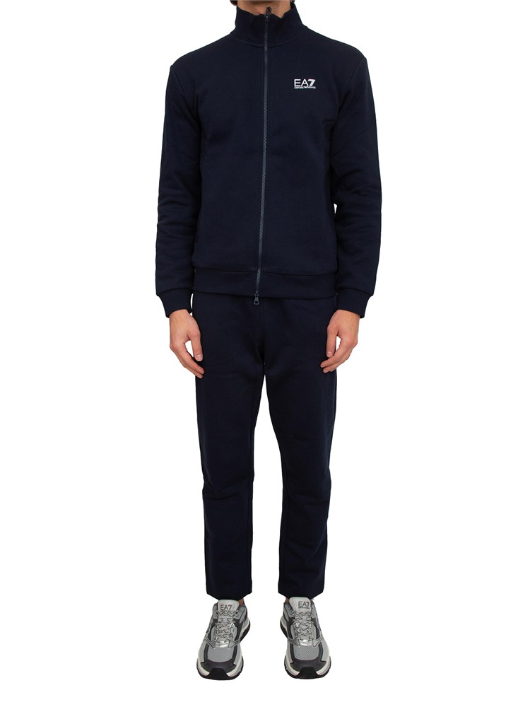 Tuta sportiva uomo EA7 Emporio Armani in cotone blu