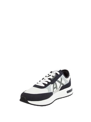 Sneakers Armani Exchange uomo in nylon e suede blu in UOMO