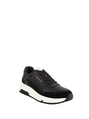 Sneakers uomo Armani Exchange in ecopelle nera in UOMO