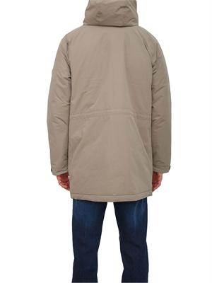Parka lungo Diries Napapijri in tessuto tecnico tortora in UOMO