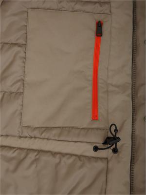 Parka lungo Diries Napapijri in tessuto tecnico tortora in UOMO