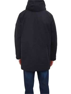 Parka lungo Diries Napapijri in tessuto tecnico nero in UOMO