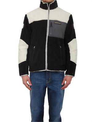 Felpa Yupik Napapijri in teddy nero in UOMO