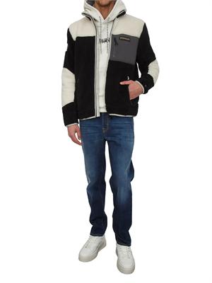Felpa Yupik Napapijri in teddy nero in UOMO