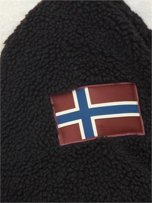 Felpa Yupik Napapijri in teddy nero in UOMO