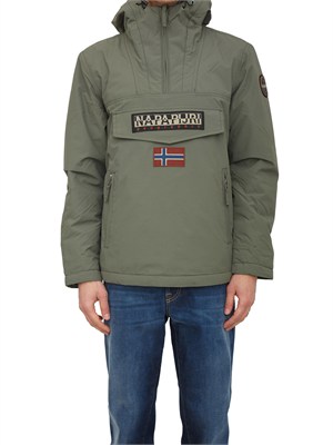 Giacca Rainforest Napapijri in tessuto tecnico verde in UOMO