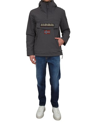 Giacca Rainforest Napapijri in tessuto tecnico grigio in UOMO