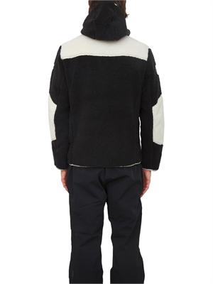 Felpa in pile Napapijri Yupik in teddy bianco nero in UOMO