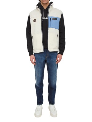 Felpa Fiemme Napapijri in cotone nero stampa dietro in UOMO