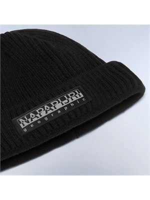 Berretto Vispa Napapijri in acrilico nero con logo in UOMO