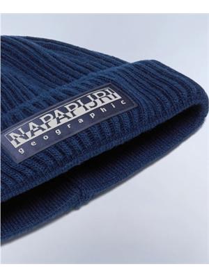 Berretto Vispa Napapijri in acrilico blu con logo in UOMO