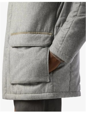 Field Jacket Corneliani uomo in esclusivo tessuto Tecno Cashmere grigio in UOMO