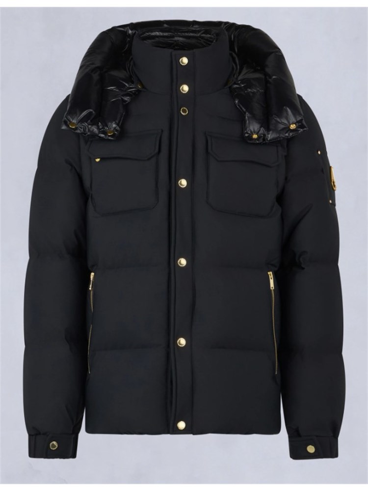 Giubbino Moose Knuckles uomo in tessuto tecnico Nyluxe nero