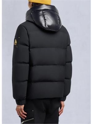 Giubbino Moose Knuckles uomo in tessuto tecnico Nyluxe nero in UOMO
