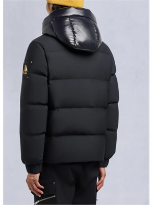 Giubbino Moose Knuckles uomo in tessuto tecnico Nyluxe nero in UOMO