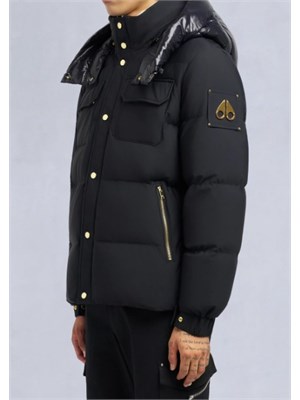 Giubbino Moose Knuckles uomo in tessuto tecnico Nyluxe nero in UOMO