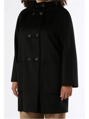 PERSONA BY MARINA RINALDI Cappotto Gervaso di Marina Rinaldi in pura lana nera in DONNA