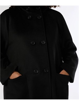 PERSONA BY MARINA RINALDI Cappotto Gervaso di Marina Rinaldi in pura lana nera in DONNA