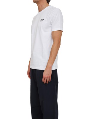 EA7 EMPORIO ARMANI T-shirt Ea7 a maniche corte in cotone bianco in UOMO