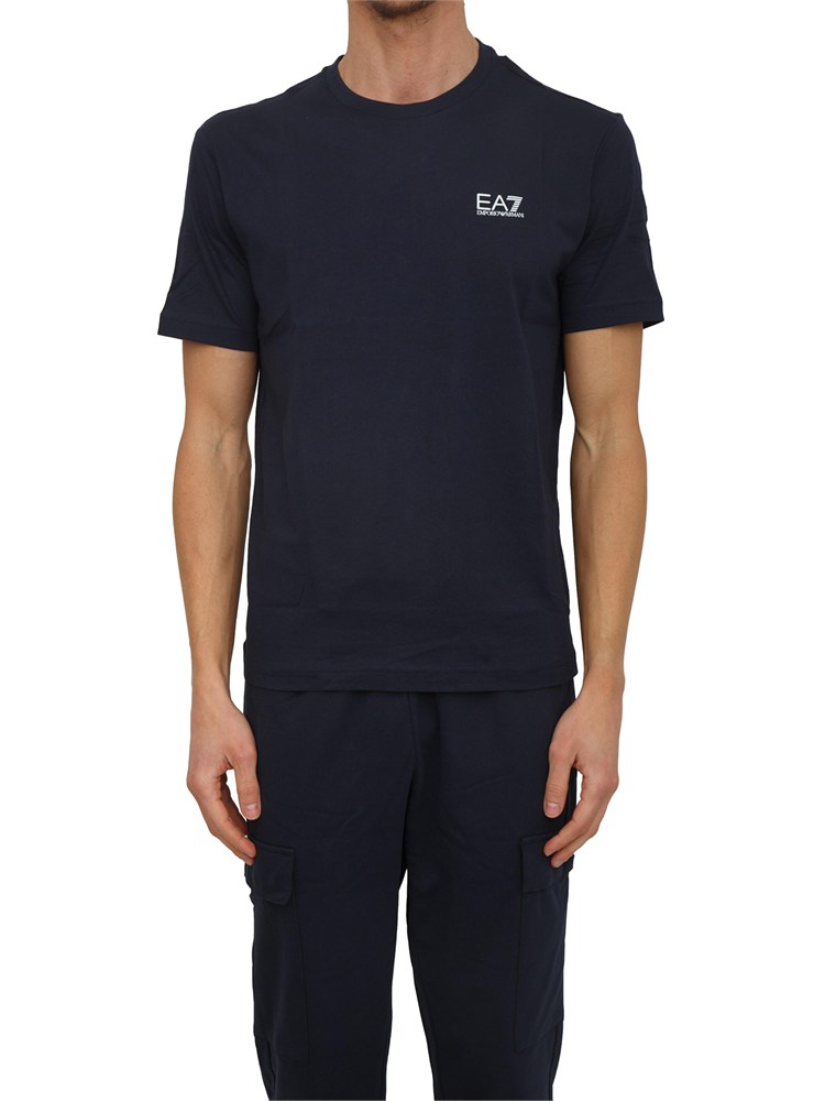 T-shirt EA7 Emporio Armani in cotone Pima blu