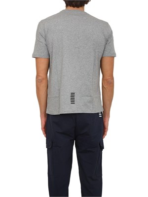 T-shirt EA7 Emporio Armani in cotone Pima grigio in UOMO