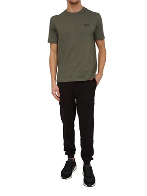 T-shirt EA7 Emporio Armani in cotone Pima verde in UOMO