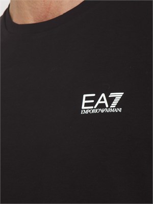 EA7 EMPORIO ARMANI T-shirt Ea7 a maniche corte in cotone nero in UOMO
