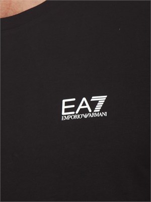 EA7 EMPORIO ARMANI T-shirt nero Ea7 a maniche lunghe in jersey stretch in UOMO