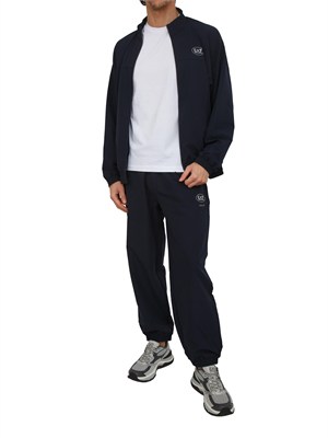 EA7 EMPORIO ARMANI T-shirt bianco Ea7 a maniche lunghe in jersey stretch in UOMO