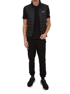 T-shirt EA7 Emporio Armani in cotone nero in UOMO