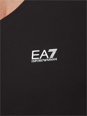 T-shirt EA7 Emporio Armani in cotone nero in UOMO