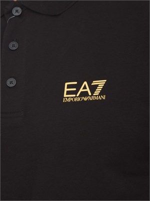 Polo EA7 Emporio Armani in cotone nero in UOMO