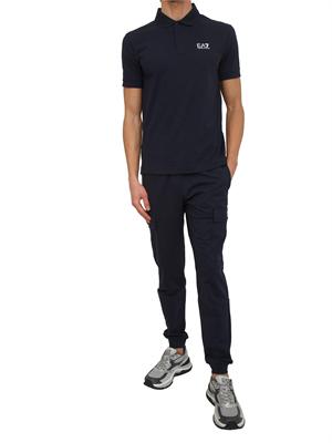 Polo EA7 Emporio Armani in cotone blu in UOMO
