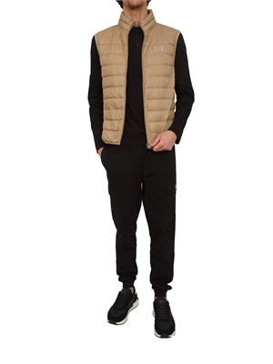 Polo uomo EA7 Emporio Armani in cotone stretch nero in UOMO