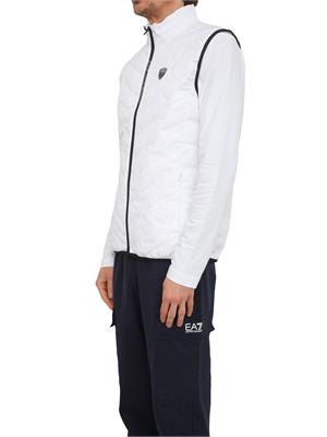 Gilet EA7 Emporio Armani in tessuto tecnico bianco in UOMO