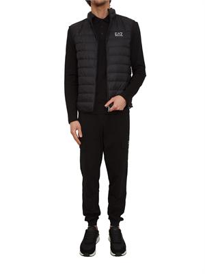 Polo uomo EA7 Emporio Armani in cotone stretch nero in UOMO
