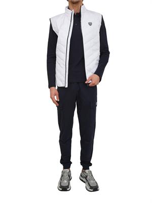 Polo uomo EA7 Emporio Armani in cotone stretch blu in UOMO