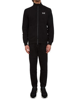 Tuta EA7 Emporio Armani in cotone nero in UOMO