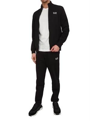 Tuta EA7 Emporio Armani in cotone nero in UOMO