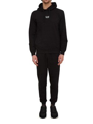 EA7 EMPORIO ARMANI Tuta sportiva nero EA7 Core Identity in cotone in UOMO