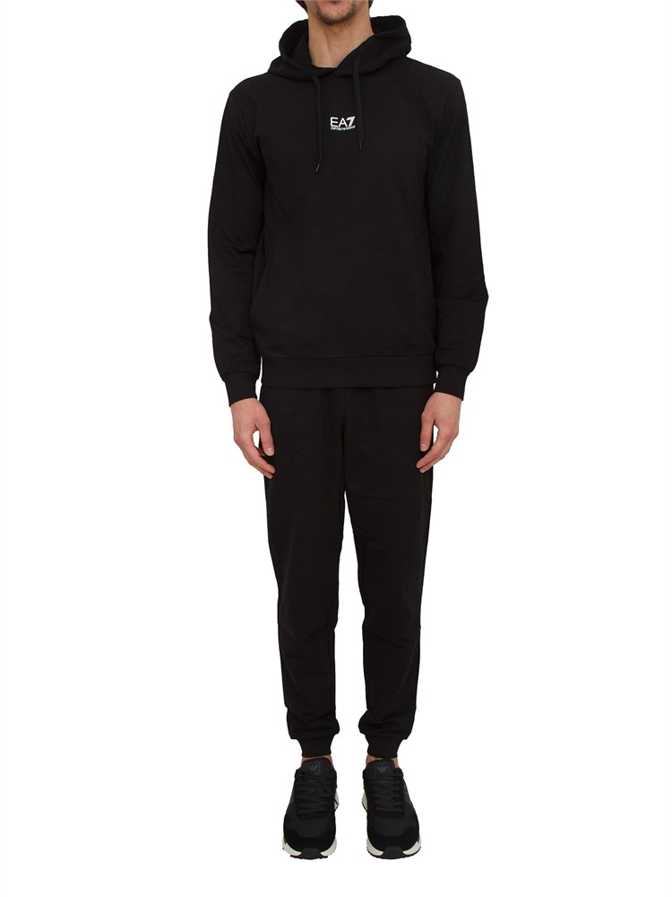 EA7 EMPORIO ARMANI Tuta sportiva nero EA7 Core Identity in cotone